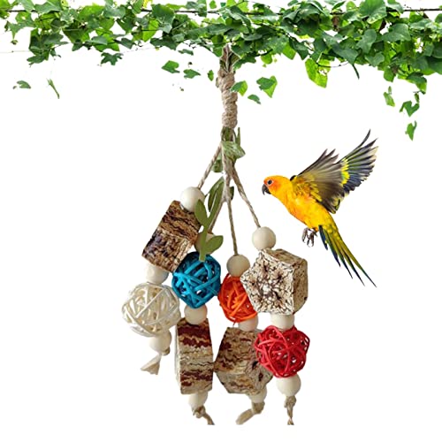 Vogelkauspielzeug, Papageienspielzeug Holz, Hängend Vogel Zubehör Für Vögel, Papageien, Graupapageien. von Fukamou