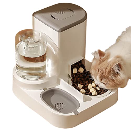All-in-One-Futterautomat für Haustiere,Automatische Hundefutterstation Katzenwasserspender Set - Automatischer Katzenfutterspender für Hunde, All-in-One-Futterspender für kleine bis mittlere Fulenyi von Fulenyi