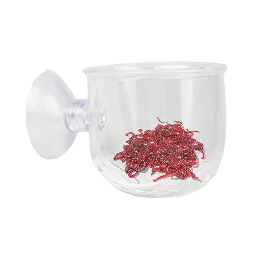 Aquarium-Futterspender für rote Wurmffische, Salzlake, Garnelen, lebende rote Wurmffische, Glas-Pflanzbecher für Aquariumpflanzen, rote Garnelen, lebende Pflanzen, Aquarium-Halter Aquarium-Futterspender für rote Wurmffische, Salzlake, Garnelen, lebende rote Wurmffische, Glas-Pflanzbecher für Aquariumpflanzen, rote Garnelen, lebende Pflanzen, Aquarium-Halter von Fulenyi