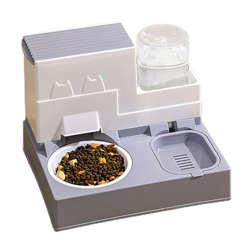 Automatischer Futterautomat für Katzen, Schwerkraft-Futterstation für Katzen, automatische Futterstation für Hunde und Katzen, Wasserschalen | Set mit Futter- und Wasserschüsseln für Katzen von Fulenyi