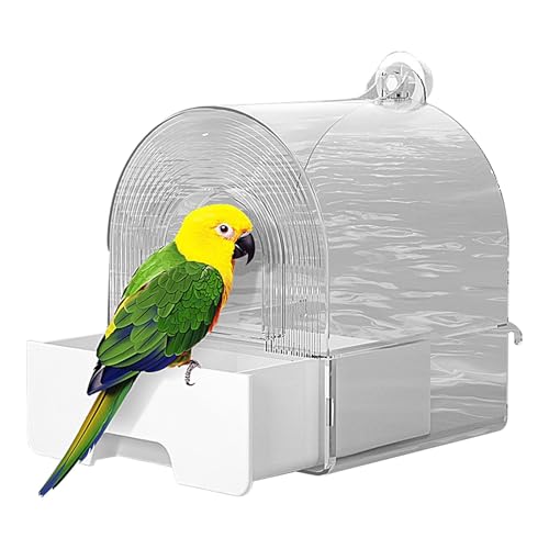 Fulenyi Badewanne für kleine Vögel,Kleine Vogelwanne - Haustier-Vogel-Duschschubladenbox | Einfache Installation, transparente Vogelbadewanne, Vogelbad-Duschbox für Sittiche, Kanarienvögel und Fulenyi Badewanne für kleine Vögel,Kleine Vogelwanne - Haustier-Vogel-Duschschubladenbox | Einfache Installation, transparente Vogelbadewanne, Vogelbad-Duschbox für Sittiche, Kanarienvögel und von Fulenyi
