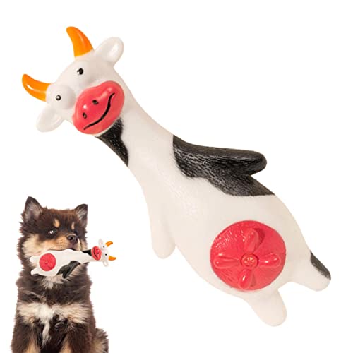 Fulenyi Beißspielzeug für Haustiere, Beißpuppe für Hunde – Vinyl Kuh Beißpuppe für Haustiere, Schaf, Klangspielzeug für die Reinigung der Zähne von Fulenyi