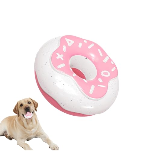 Fulenyi Donut-Kauspielzeug für Hunde, Quietschspielzeug für Hunde,Kauspielzeug für Welpen in Donut-Form | Langlebiges, quietschendes Kauspielzeug in Donutform für mittelgroße und kleine Hunde von Fulenyi