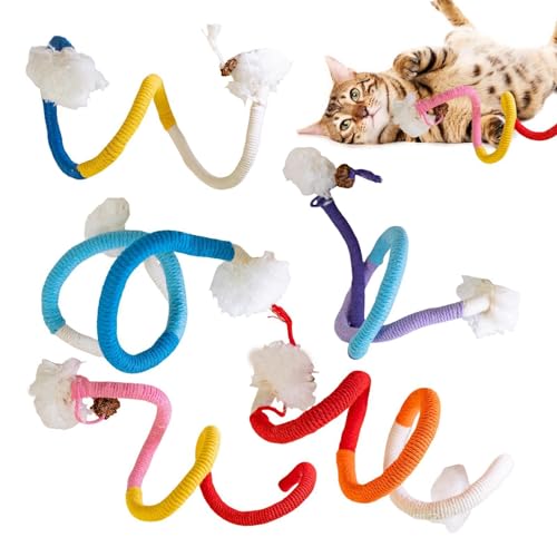 Interaktives Spielzeug mit Katzenminze, Seilspielzeug für Indoor-Katzen, interaktives Spielzeug zum Zahnen mit Katzenminze, 5 niedliche Spielzeuge für Katzen Interaktives Spielzeug mit Katzenminze, Seilspielzeug für Indoor-Katzen, interaktives Spielzeug zum Zahnen mit Katzenminze, 5 niedliche Spielzeuge für Katzen von Fulenyi