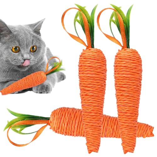 Fulenyi Kaninchen-Karottenspielzeug, Karotten-Hundespielzeug - 3 Stück Kauspielzeug für Welpen,Hasenspielzeug, Hundespielzeug, Karotten-Kaninchen-Kauspielzeug, Welpen-Kauspielzeug, von Fulenyi