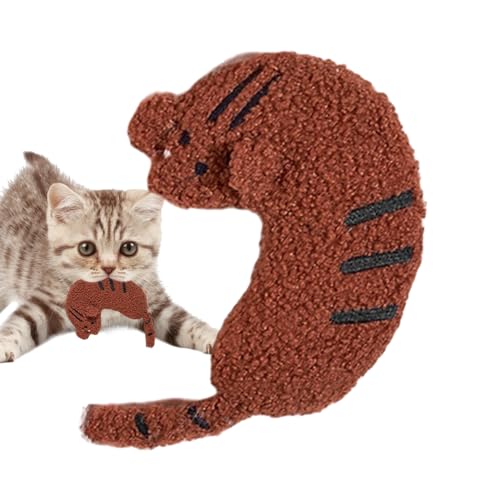Fulenyi Katze quietschendes Stofftier - Kauspielzeug in Cartoon-Katzenform für Hunde und Katzen | Quietschspielzeug für Hunde zum Trainieren für Camping, Zuhause, Tierhandlung, Tierheim von Fulenyi