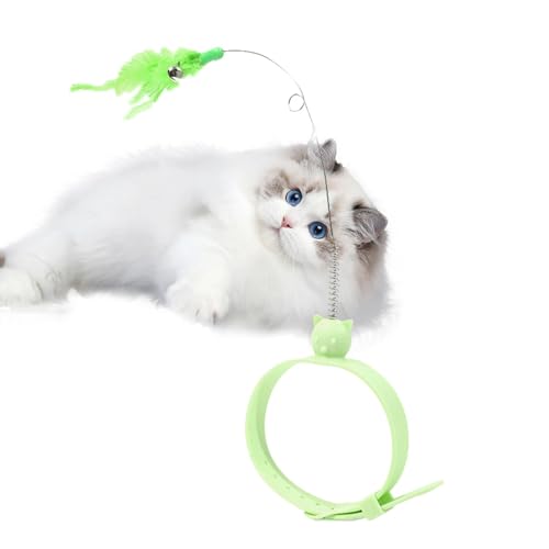 Fulenyi Katzen-Zauberstab-Spielzeug – niedlicher Schaukel-Frühlings-Auto-Teaser-Zauberstab-Spielzeug mit Feder – bequemes Entspannungszubehör für den Innenbereich, mit verstellbarem Gummihalsband für Fulenyi Katzen-Zauberstab-Spielzeug – niedlicher Schaukel-Frühlings-Auto-Teaser-Zauberstab-Spielzeug mit Feder – bequemes Entspannungszubehör für den Innenbereich, mit verstellbarem Gummihalsband für von Fulenyi