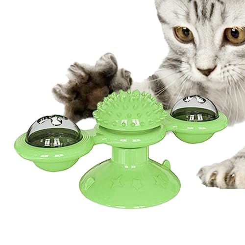 Fulenyi Katzenspielzeug für Katzen – Trainingsspielzeug für Katzen, Windmühle, drehbar – Spielzeug für Kätzchen mit Katzen für die Mundgesundheit, Geschenke zur Bereicherung des Kauspielzeugs von Fulenyi