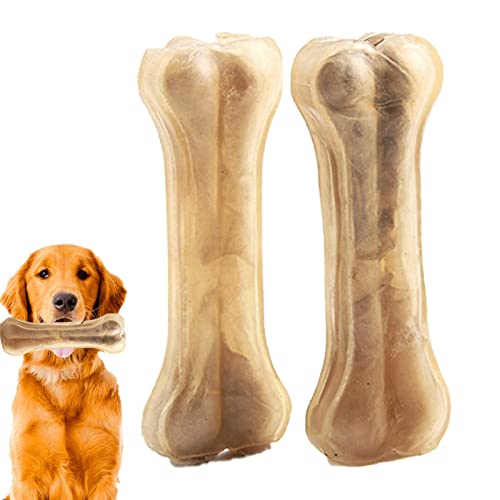 Fulenyi Kauknochenspielzeug für Hunde, Kauknochenspielzeug, Robustes und bissfestes Material Welpen-Kausticks mit Rindfleischgeschmack zum Zahnen von Fulenyi