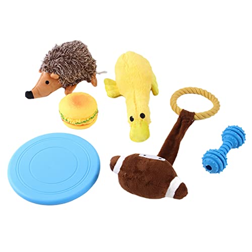 Fulenyi Kleine quietschende Hundespielzeuge,Kauspielzeug für Welpen zum Zahnen - Weiches Haustier-Hunde-Plüschspielzeug für kleine mittelgroße Rassen im Innenbereich zum Kauen und Spielen von Fulenyi