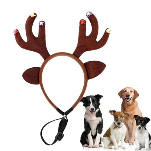 Kopfbedeckung aus Rentiergeweih, Haarband aus, für Welpen in Elchform, für kleine und mittelgroße Hunde, Katzen, Kaninchen von Fulenyi