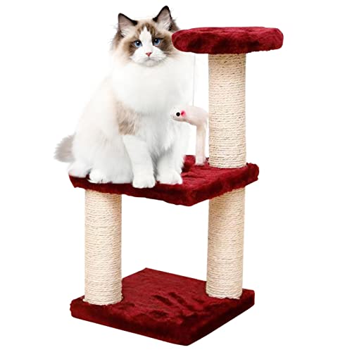 Fulenyi Kratzbaum – moderner Katzenturm – Ständer für Katzen ohne Krümel zu fangen, liegend und entspannend, quadratische Basis für Katzen und Kätzchen von Fulenyi