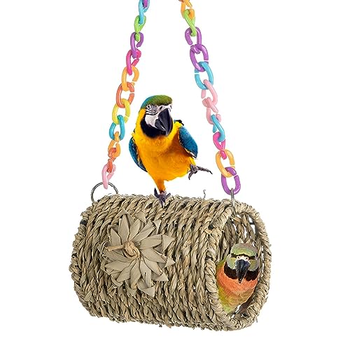 Fulenyi Papageien-Habitat-Höhlenzelt | Seegras Vogelhaus, Seegras Vogelhaus, Schaukelnest, atmungsaktives Papageien-Meergraszelt für Finken, Papageien, Conures Fulenyi Papageien-Habitat-Höhlenzelt | Seegras Vogelhaus, Seegras Vogelhaus, Schaukelnest, atmungsaktives Papageien-Meergraszelt für Finken, Papageien, Conures von Fulenyi