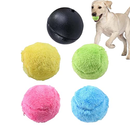 Fulenyi Plüsch-Hundespielzeug, quietschendes Hundespielzeug | Hundeplüsch-Haustierspielzeugball, elektrisches Rollset | Bissfestes interaktives Spielzeug, automatisch beweglicher Ball zum Zahnen, von Fulenyi