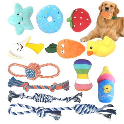 Fulenyi Plüsch-Hundespielzeug | Pelziges Stofftier-Hundespielzeug - Süßes ausgestopftes Hundespielzeug, weiches Hundespielzeug, zahnendes Welpenspielzeug für Training, Haustiere, Mundgesundheit von Fulenyi