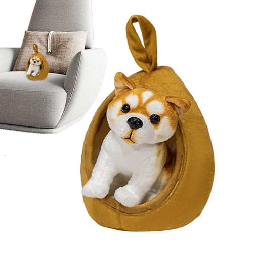 Fulenyi Plüschtiere für Hunde, Plüschhund, niedliches Plüschhund, 17,8 cm (7 Zoll), realistische Plüschfigur, Hundekissen zur Dekoration von Fulenyi
