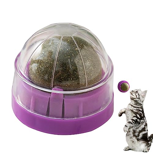 Fulenyi Silvervine Katzenbälle – Spielzeug für Kätzchen, organisch, drehbar, essbar, Wandhalterung für Katzenminzenkugel, Leckkugeln für Katzen, Kauspielzeug zum Reinigen der Zähne von Fulenyi