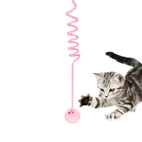 Fulenyi Teaser-Spielzeug für Katzen, Katzen-Teaser-Zauberstab-Spielzeug - Catcher Teaser Interaktiver Katzenspielzeugstab - Flexibler, lustiger Türtrainer mit Garnball für Hauskatzen von Fulenyi