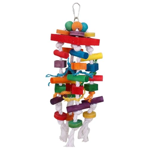 Futterspielzeug für Papageien, Spielzeug aus Holz, Futterkäfig für Vögel, tragbares Zubehör für Vogelkäfige, Holzblöcke, Spielzeug für Papageien und von Fulenyi