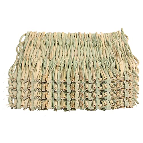 Heumatte, Kaninchen, gewebtes Bett für Kaninchen, Kaninchen, Bodenmatte, Schlafen, Nistspielzeug zum Kauen für Kaninchen, Meerschweinchen, Hamster Heumatte, Kaninchen, gewebtes Bett für Kaninchen, Kaninchen, Bodenmatte, Schlafen, Nistspielzeug zum Kauen für Kaninchen, Meerschweinchen, Hamster von Fulenyi