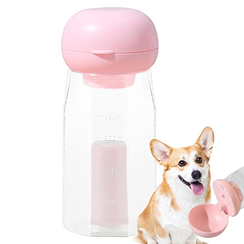 Hunde-Wasserflaschenspender, Welpen-Wasserspender, 600 ml, leicht, tragbar, auslaufsicher, einfach zu bedienen, Hunde-Wasserflasche mit Trink-Futterstation, Reisezubehör Hunde-Wasserflaschenspender, Welpen-Wasserspender, 600 ml, leicht, tragbar, auslaufsicher, einfach zu bedienen, Hunde-Wasserflasche mit Trink-Futterstation, Reisezubehör von Fulenyi