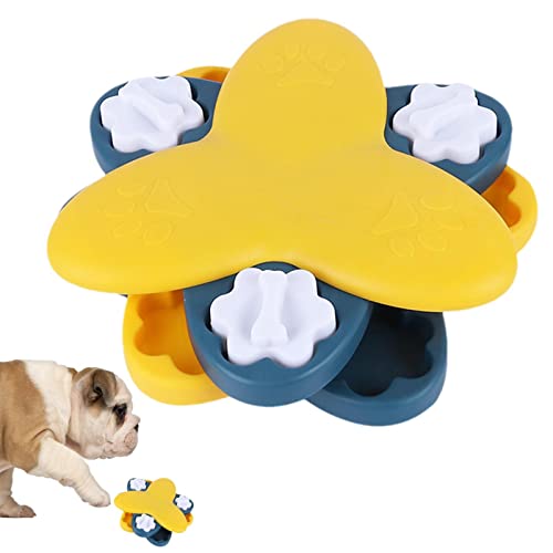 Hundepuzzle | Dreischichtiges, drehbares Katzen-Puzzle-Spielzeug - Leckerli-Puzzle für Hunde und Katzen, die lustiges Füttern trainieren, langsamer Futternapf, um die Verdauung von Haustieren Fulenyi von Fulenyi