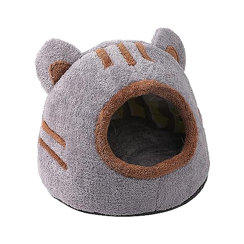 Katzenhöhle für den Innenbereich, mit herausnehmbarem Kissen, waschbar, gepolstert, weich und selbstwärmend, für Katzen und Welpen von Fulenyi