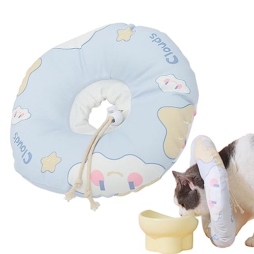 Kegel für Kätzchen nach Verletzungen, Kegel für Katzen, verstellbar, mit elastischem Kordelzug, Kätzchen-Kegel, Kratzfest, lec, weiches Halsband mit Katzenkegel, für Tiere Fulenyi von Fulenyi
