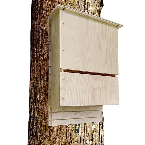 Outdoor-Unterschlupf für Fledermäuse - Fledermaushäuser aus Holz als Schutzhabitat | Wiederverwendbare Fledermausbox, Holzdekoration für den Winterschlaf, Fledermausnest aus Holz für den Fulenyi von Fulenyi