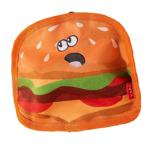 Quietschendes Hamburger-Spielzeug für Hunde, Simulation Pommes Frites, weiches Plüschspielzeug mit Sound, Lebensmittel-Design, Geräuschspielzeug für Welpen, Backenzähne und Zähne, Kauspielzeug für von Fulenyi