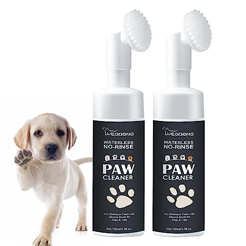 Reinigungsschaum für Hunde und Katzen, 2 x 100 ml Pfotenreiniger, Reinigungsmittel für Hunde, Reinigungsmittel ohne Wasser, Shampoo mit Silikonbürste für Katzen und Reinigungsschaum für Hunde und Katzen, 2 x 100 ml Pfotenreiniger, Reinigungsmittel für Hunde, Reinigungsmittel ohne Wasser, Shampoo mit Silikonbürste für Katzen und von Fulenyi