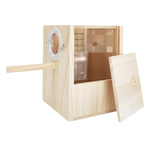 Sittich-Nistkasten aus Holz für Käfig mit Sitzstange, Nymphensittiche, Nymphensittiche, Nymphensittiche, Nymphensittiche, Nymphensittiche, Wellensittiche, Sittiche und andere kleine Vögel, Sittich-Nistkasten aus Holz für Käfig mit Sitzstange, Nymphensittiche, Nymphensittiche, Nymphensittiche, Nymphensittiche, Nymphensittiche, Wellensittiche, Sittiche und andere kleine Vögel, von Fulenyi