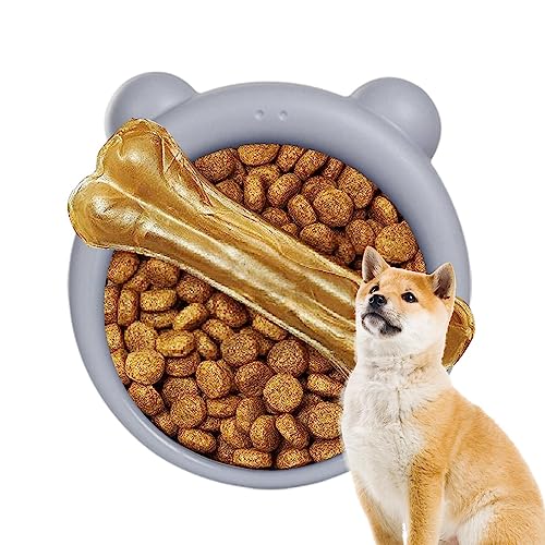 Slow Feeder Katzennapf - Haustier-Hundefütterungs-Slow-Food-Napf | Runde Futterplatte mit Futtermatte, Silikon-Leckkissen für Hunde, Trainingshilfen für die Verdauung von Welpen von Fulenyi