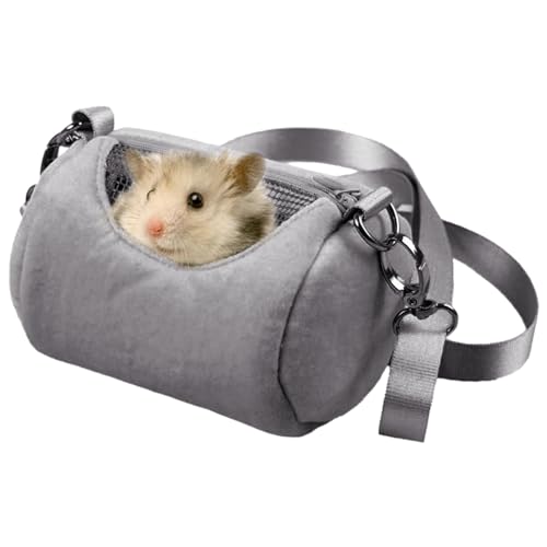 Tasche für Hamster Meerschweinchenhalter | Rucksack aus Plüsch für Hamster – Transportkoffer für kleine Tiere mit Fenster aus Netz, Transportbox für von Fulenyi
