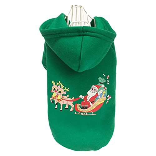 Weihnachts-Outfit für Hunde, weicher Hunde-Kapuzenpullover, atmungsaktiv und leicht, Haustier-Weihnachtskleidung für Katzen und Hunde im Winter Fulenyi von Fulenyi