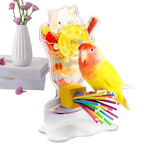 Zubehör für Wellensittiche und Vogelspielzeug, interaktives Drehspielzeug für Papageien, sicheres Spielzeug für Papageien, Zubehör für Vogelkäfige zur Entlastung Zubehör für Wellensittiche und Vogelspielzeug, interaktives Drehspielzeug für Papageien, sicheres Spielzeug für Papageien, Zubehör für Vogelkäfige zur Entlastung von Fulenyi