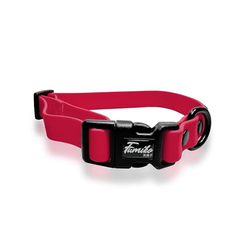 Fumiko® Hundehalsband aus Biothane versch. Größen (Red Magenta, M) von Fumiko