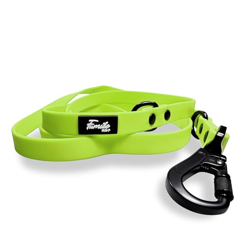 Fumiko Führleine Hundeleine aus Biothane 2 Meter mit Karabiner (Fancy Neon) von Fumiko