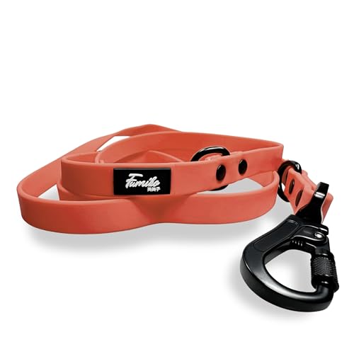 Fumiko Führleine Hundeleine aus Biothane 2 Meter mit Karabiner (Light Coral) von Fumiko