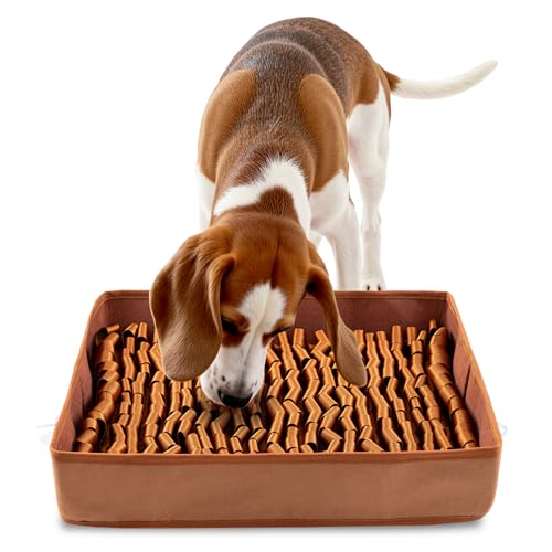 FunFurry Schnüffelmatte für Hunde, Puzzle-Matte, interaktives Hundespielzeug zur Bereicherung, Schnüffelmatten mit rutschfester Unterseite, geeignet für Rassen und Größen von Hunden (Braun, 43,2 x FunFurry Schnüffelmatte für Hunde, Puzzle-Matte, interaktives Hundespielzeug zur Bereicherung, Schnüffelmatten mit rutschfester Unterseite, geeignet für Rassen und Größen von Hunden (Braun, 43,2 x von FunFurry