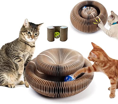 Katzen Kratzbrett,Magic Organ Cat Scratching Board, 2-in-1 Cat Kratzbrett mit Glöckchen, Foldable Convenient Cat Scratcher Durable Recyclable, Cat Scratcher Cardboard House Katzen Kratzbrett,Magic Organ Cat Scratching Board, 2-in-1 Cat Kratzbrett mit Glöckchen, Foldable Convenient Cat Scratcher Durable Recyclable, Cat Scratcher Cardboard House von wosynm