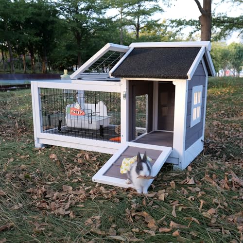 Kaninchenstall Hasenkäfig Meerschweinchen auf Rädern Indoor Outdoor Kaninchenhaus mit Urinwand auslaufsichere Schale Kaninchenstall Hasenkäfig Meerschweinchen auf Rädern Indoor Outdoor Kaninchenhaus mit Urinwand auslaufsichere Schale von FunXplore