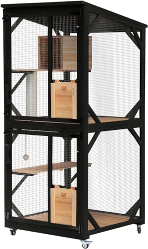 Luyitton 180 cm H Catio Outdoor Katzengehege Fenster, großes Katzenhaus im Freien, Terrasse für Außenkatzen mit abnehmbarem Boden, Kratzbaum, Sisalball, wasserdichtes Dach Luyitton 180 cm H Catio Outdoor Katzengehege Fenster, großes Katzenhaus im Freien, Terrasse für Außenkatzen mit abnehmbarem Boden, Kratzbaum, Sisalball, wasserdichtes Dach von FunXplore