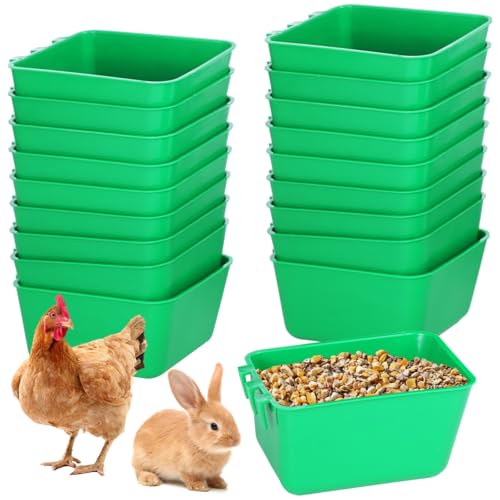 20er-Pack hängende Samen- und Wassernäpfe, 473 ml, Hühnerkäfig, Kunststoff-Futterspender für Kaninchen, Papageien und mehr 20er-Pack hängende Samen- und Wassernäpfe, 473 ml, Hühnerkäfig, Kunststoff-Futterspender für Kaninchen, Papageien und mehr von Funabridge