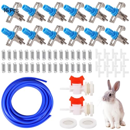 Automatisches Bewässerungssystem für Kaninchen mit Nippeltränken, Schlauch, Armaturen und Federn Automatisches Bewässerungssystem für Kaninchen mit Nippeltränken, Schlauch, Armaturen und Federn von Funabridge