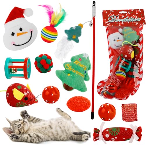 Funabridge Weihnachts-Katzenspielzeug-Set, 12 interaktive Kätzchenbälle und Spielzeug Funabridge Weihnachts-Katzenspielzeug-Set, 12 interaktive Kätzchenbälle und Spielzeug von Funabridge