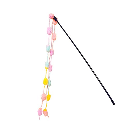 Funight Katzenspielzeug, nicht verformt, interaktives Spielen, farbiger Garn, Ball, Katze, Teaser, Stick, Katzenzubehör, Rosa Funight Katzenspielzeug, nicht verformt, interaktives Spielen, farbiger Garn, Ball, Katze, Teaser, Stick, Katzenzubehör, Rosa von Funight