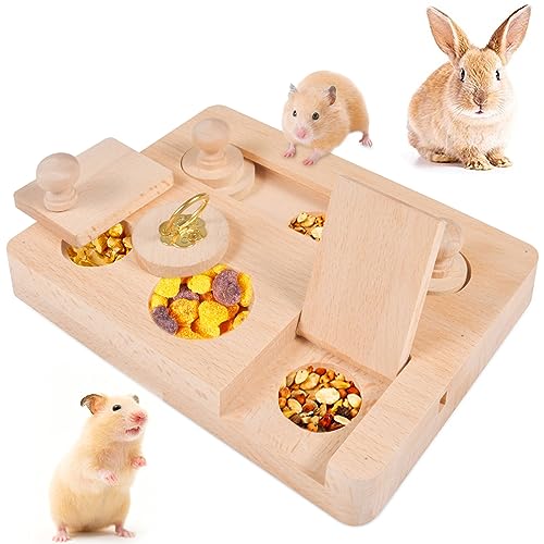 Funmo Meerschweinchen Spielzeug, Hamster Spielzeug aus Holz, Kleintierspielzeug, 6 In 1 Holzspielzeug Zur Futtersuche, für Hamster Meerschweinchen Chinchillas Rennmäuse Zwerghamster Funmo Meerschweinchen Spielzeug, Hamster Spielzeug aus Holz, Kleintierspielzeug, 6 In 1 Holzspielzeug Zur Futtersuche, für Hamster Meerschweinchen Chinchillas Rennmäuse Zwerghamster von Funmo