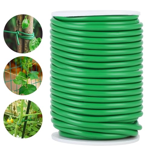 Funmo Pflanzendraht Weich,Weich Gartendraht,flanzendraht Zum Anbinden Von Kletterrosen Geeignet,Pflanzenbindedraht für die Organisation,3,5mm x 20 m Pflanzenbinder von Funmo