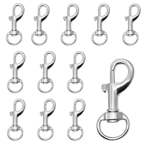 Karabinerhaken mit Drehgelenk,12 PCS Robuster Karabinerhaken Karabinerhaken Klein für Hundeleinen Schlüsselanhänger und DIY-Handwerk Wirbelkarabiner mit Drehkopf Klein und Stabil Karabinerhaken mit Drehgelenk,12 PCS Robuster Karabinerhaken Karabinerhaken Klein für Hundeleinen Schlüsselanhänger und DIY-Handwerk Wirbelkarabiner mit Drehkopf Klein und Stabil von Funngy